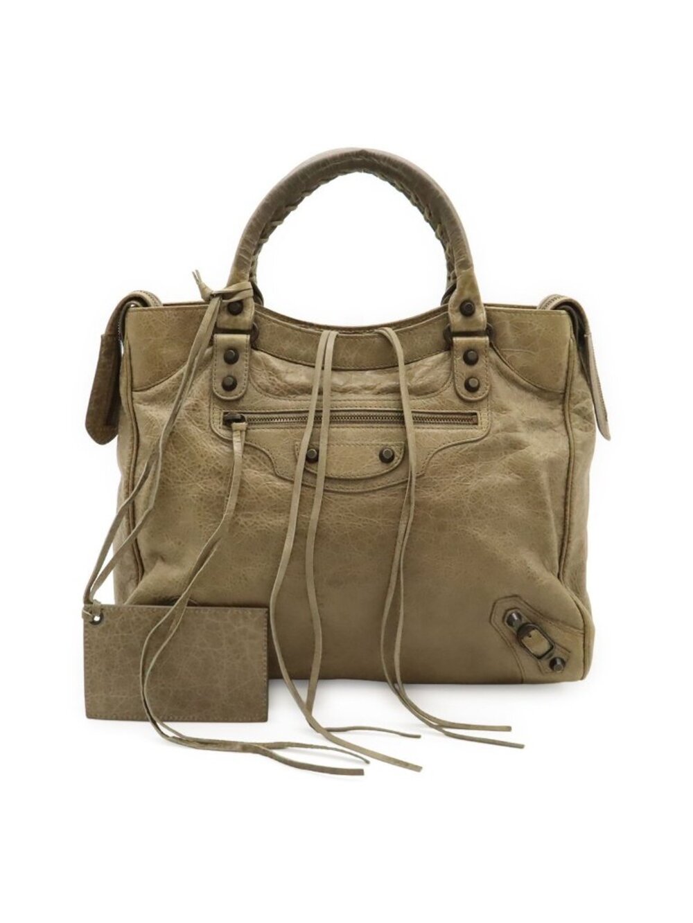 Balenciaga Classic Velo Tote Bag Leather Beige with Mirror Shop